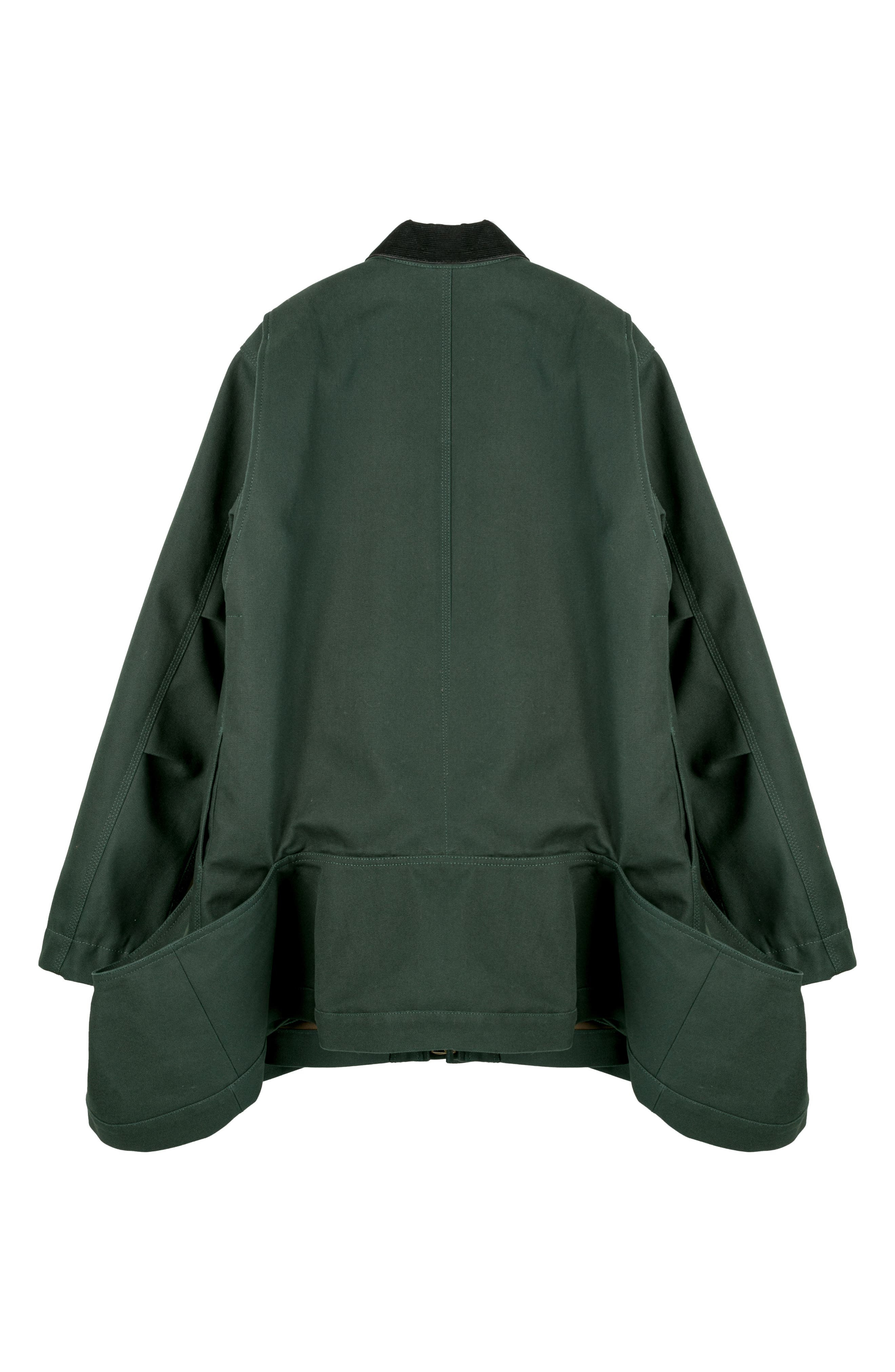 Sacai Carhartt WIP Bonded Duck Canvas Coat Dress in Green at Nordstrom - 2