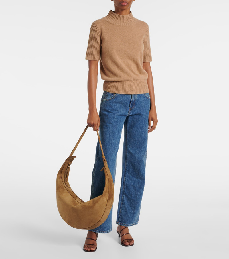 KHAITE Augustina suede shoulder bag outlook