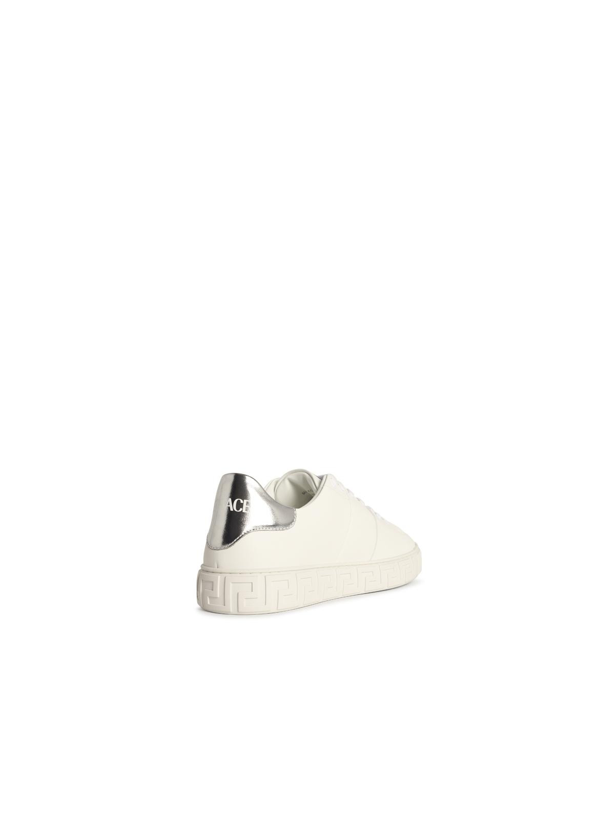 Versace 'Free Bio' White Faux Leather Sneakers Men - 3