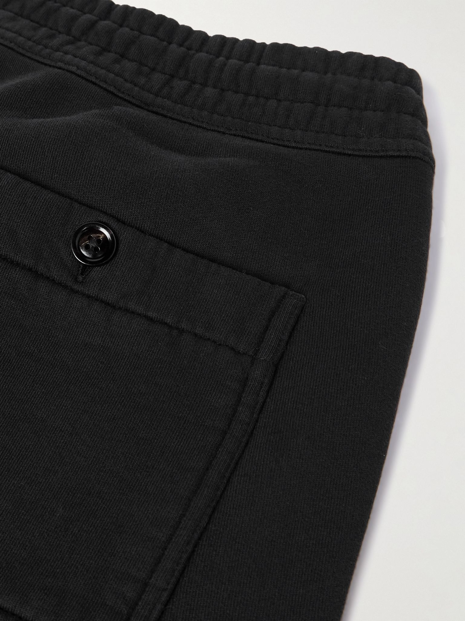 Tapered Cotton-Jersey Sweatpants Black - 5