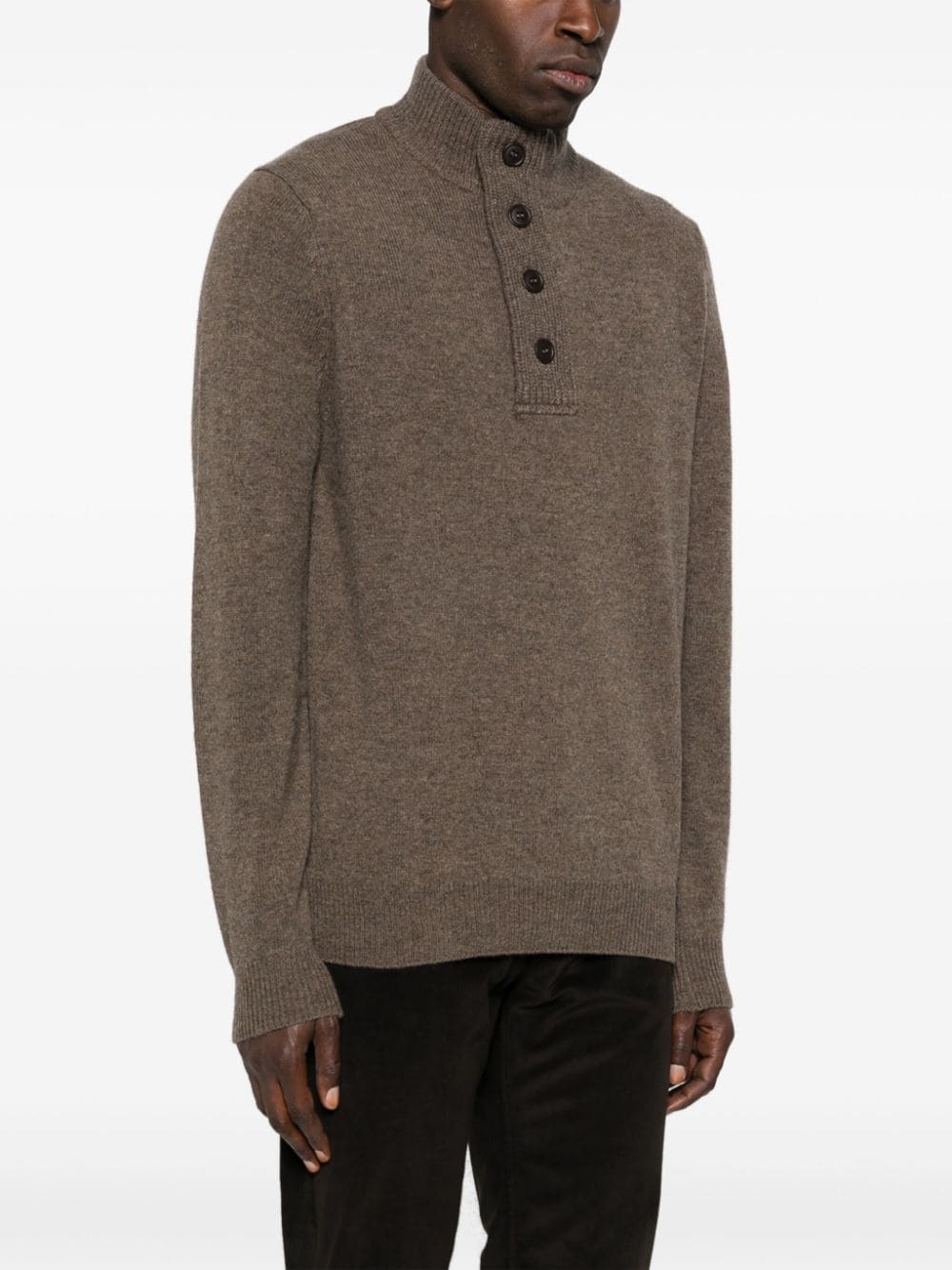logo-patch sweater - 3