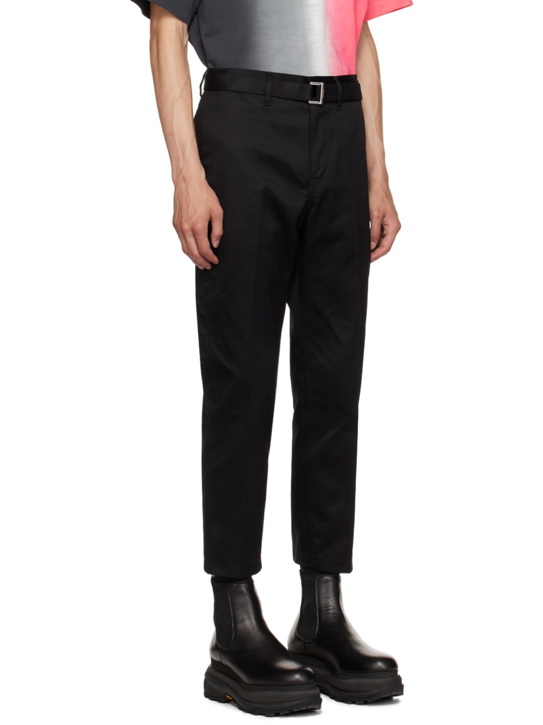 sacai Black Belted Trousers | REVERSIBLE