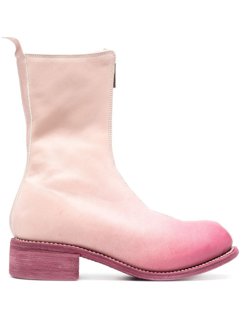 leather zip-up boots 1