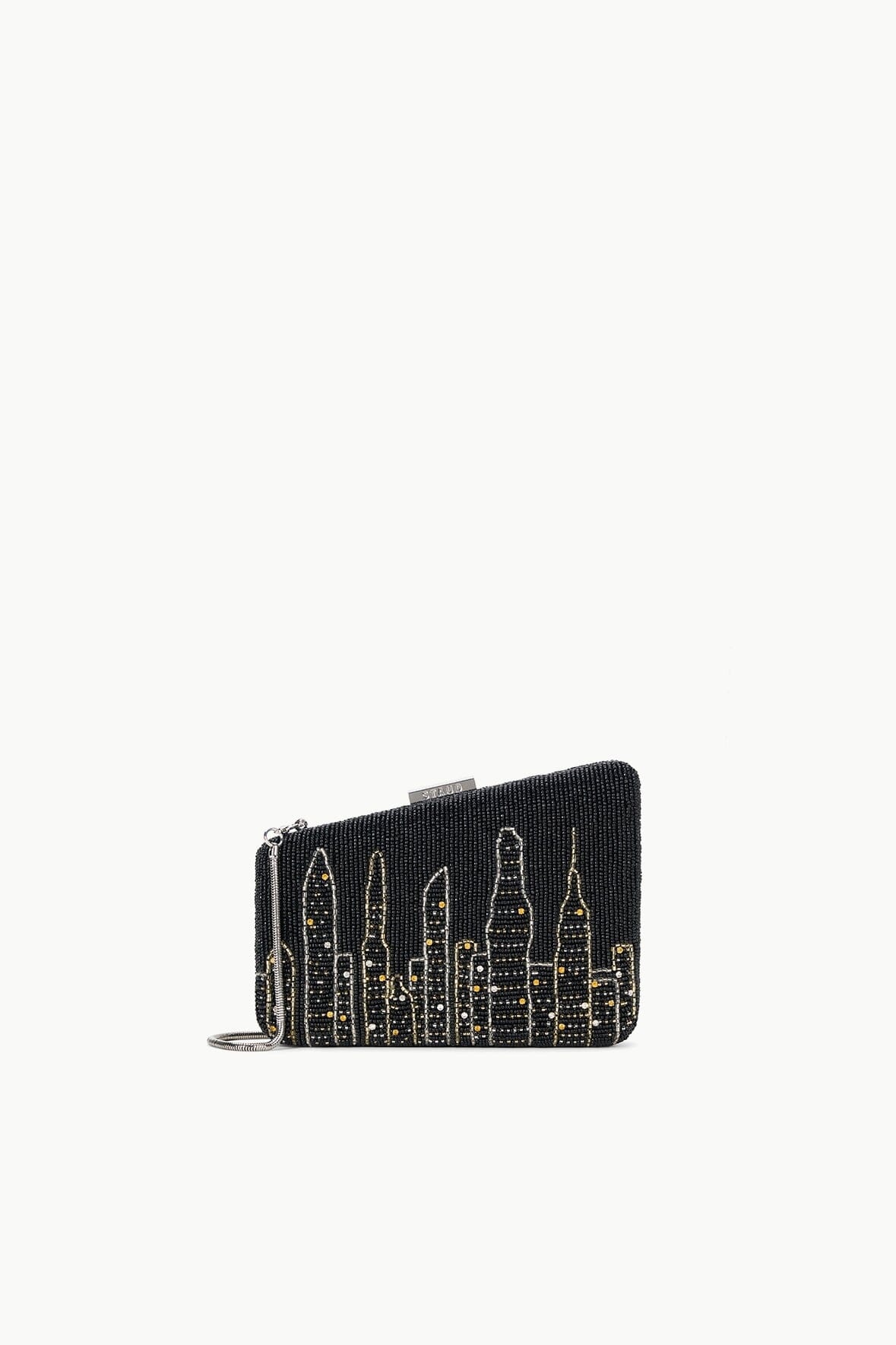 STAUD CARMELLA BEADED CLUTCH NYC SKYLINE - 1