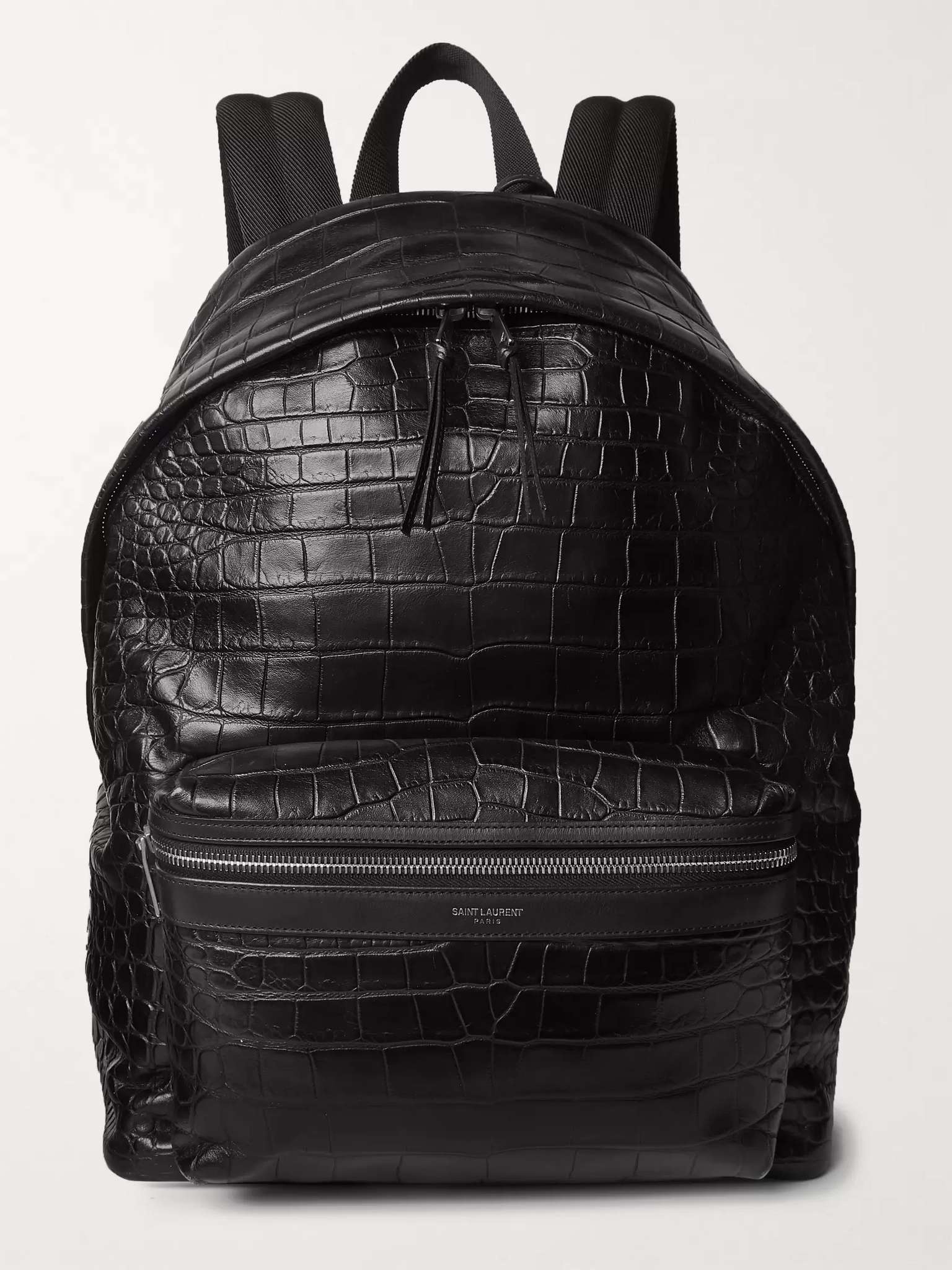 City Croc-Effect Leather Backpack - 1