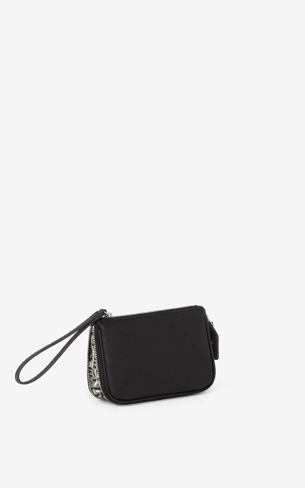 KENZO Kompact small grained leather clutch - 2