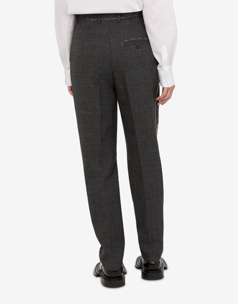 EMBROIDERED WOOL CANVAS PANTS 3