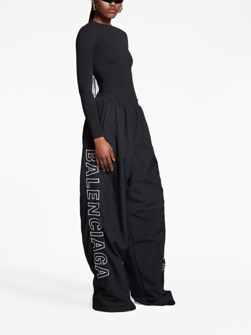 logo-print wide-leg track pants - 2