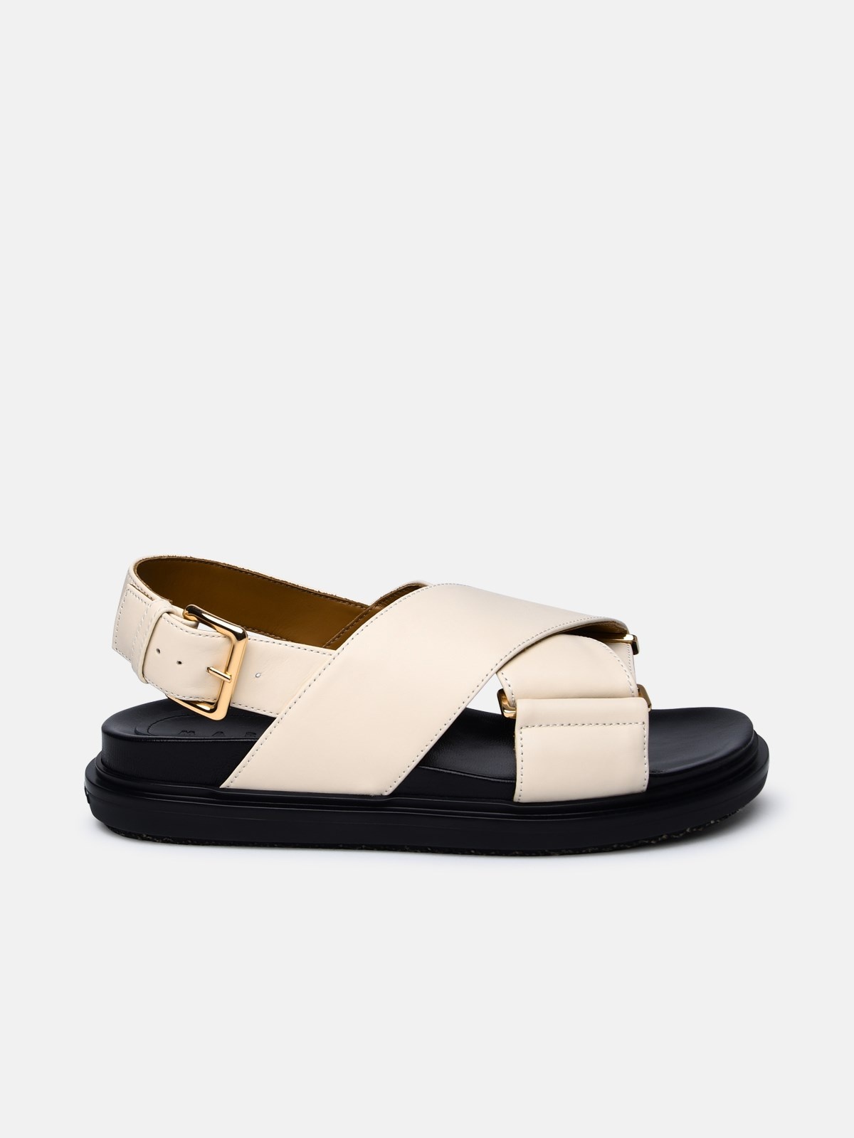 IVORY LEATHER SANDALS - 1