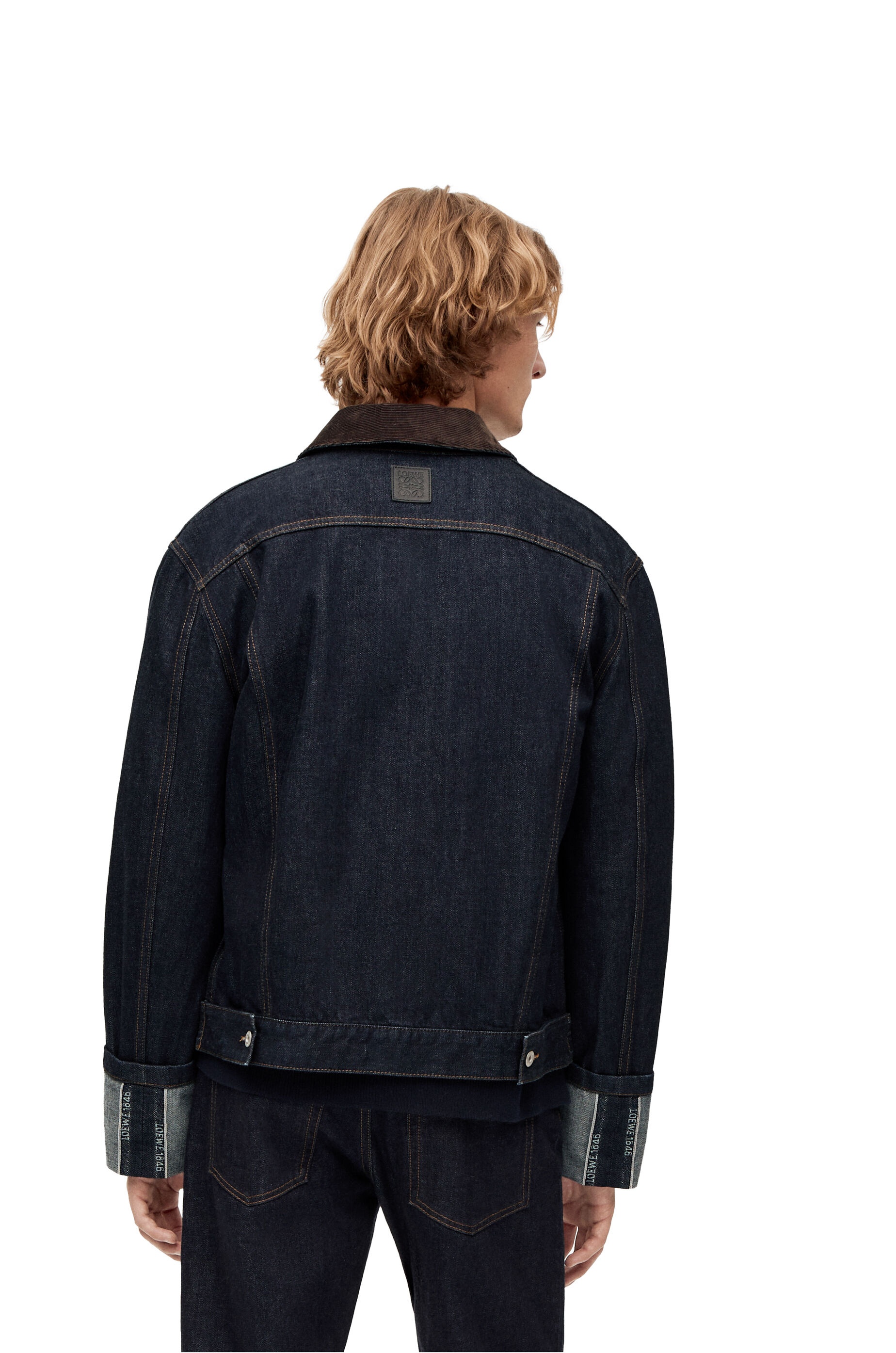 Fisherman turn-up jacket in denim - 4