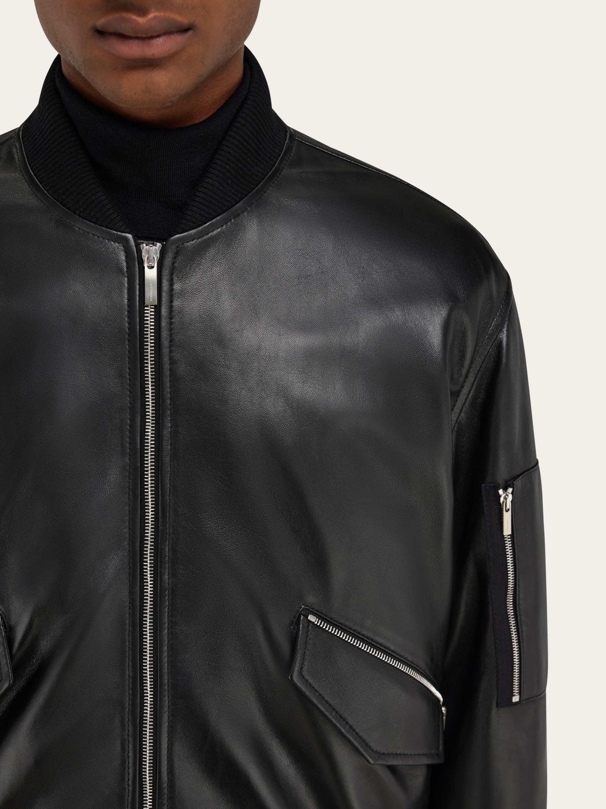 Bomber jacket in nappa leather - 5