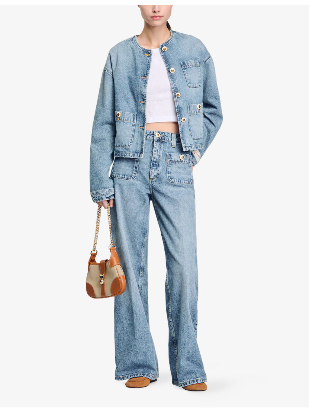 Patch-Pocket Straight-Leg Denim Jeans - 2