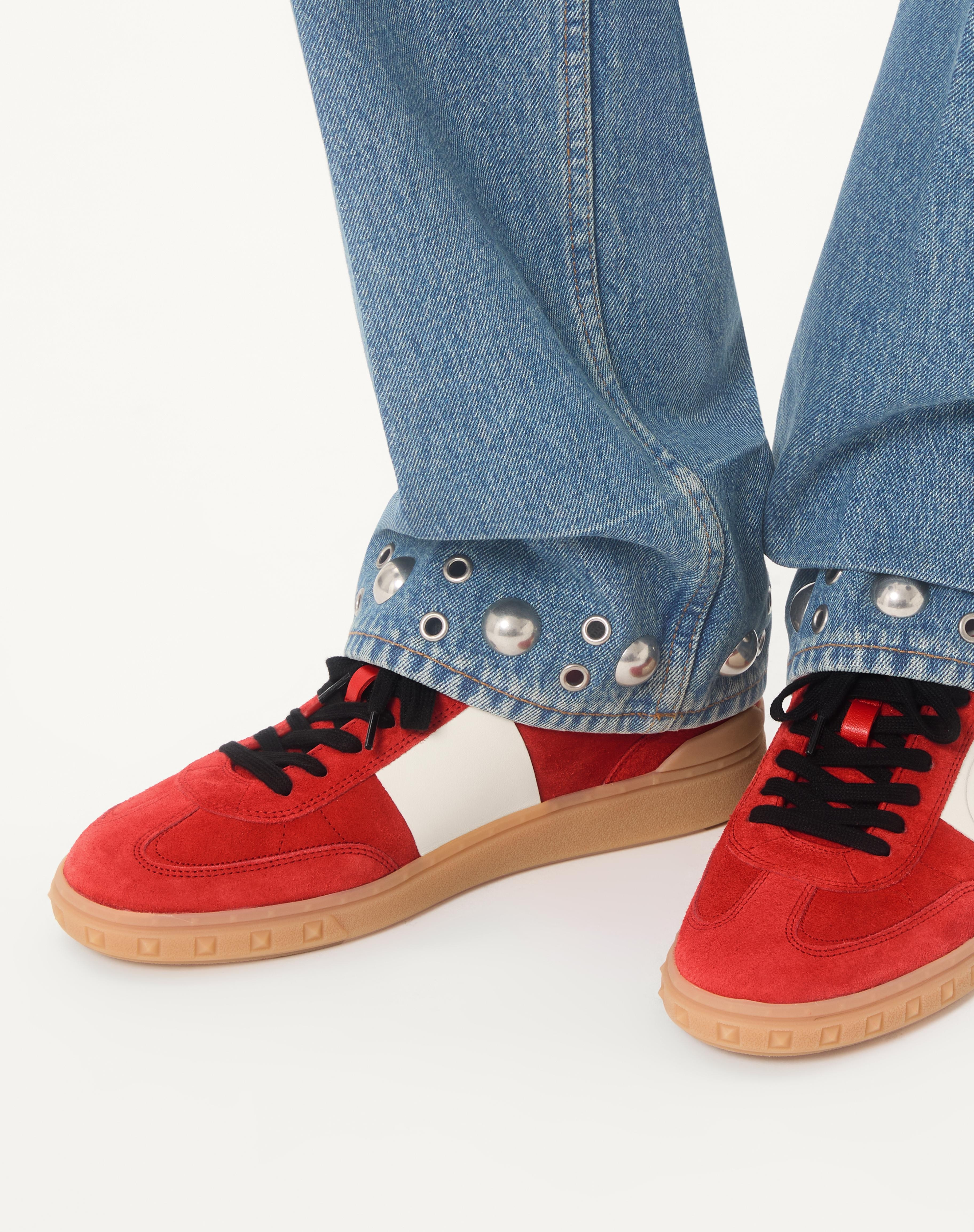 UPVILLAGE LOW TOP SNEAKER IN SPLIT LEATHER AND CALFSKIN NAPPA LEATHER - 2