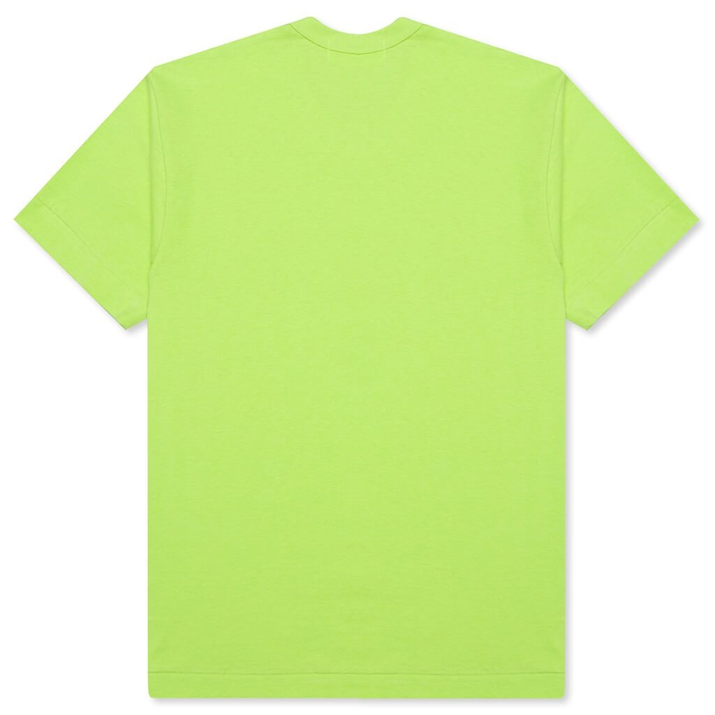 COMME DES GARCONS PLAY PASTELLE WOMEN'S RED EMBLEM T-SHIRT - GREEN - 2