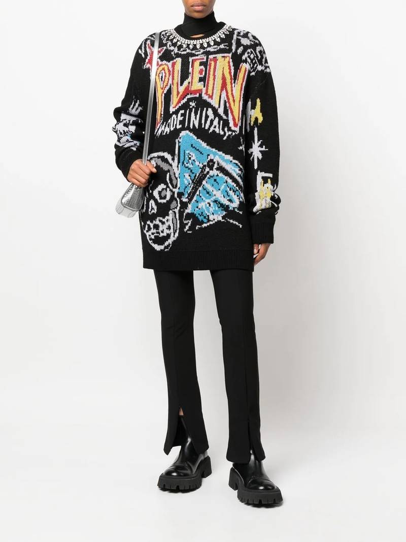 PHILIPP PLEIN grafitti-print sweatshirt outlook