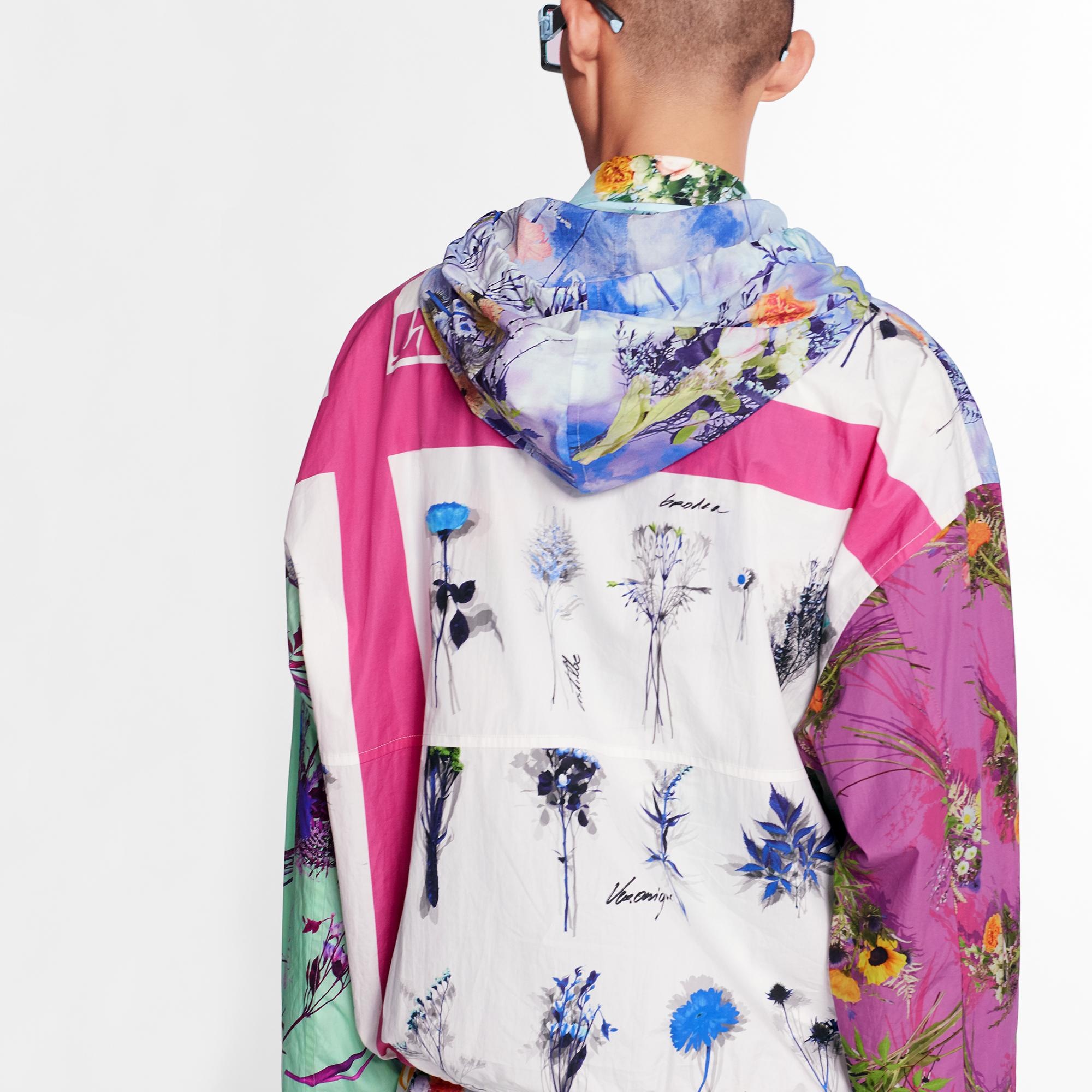 Flowers Poplin Patchwork Hoodie - 5