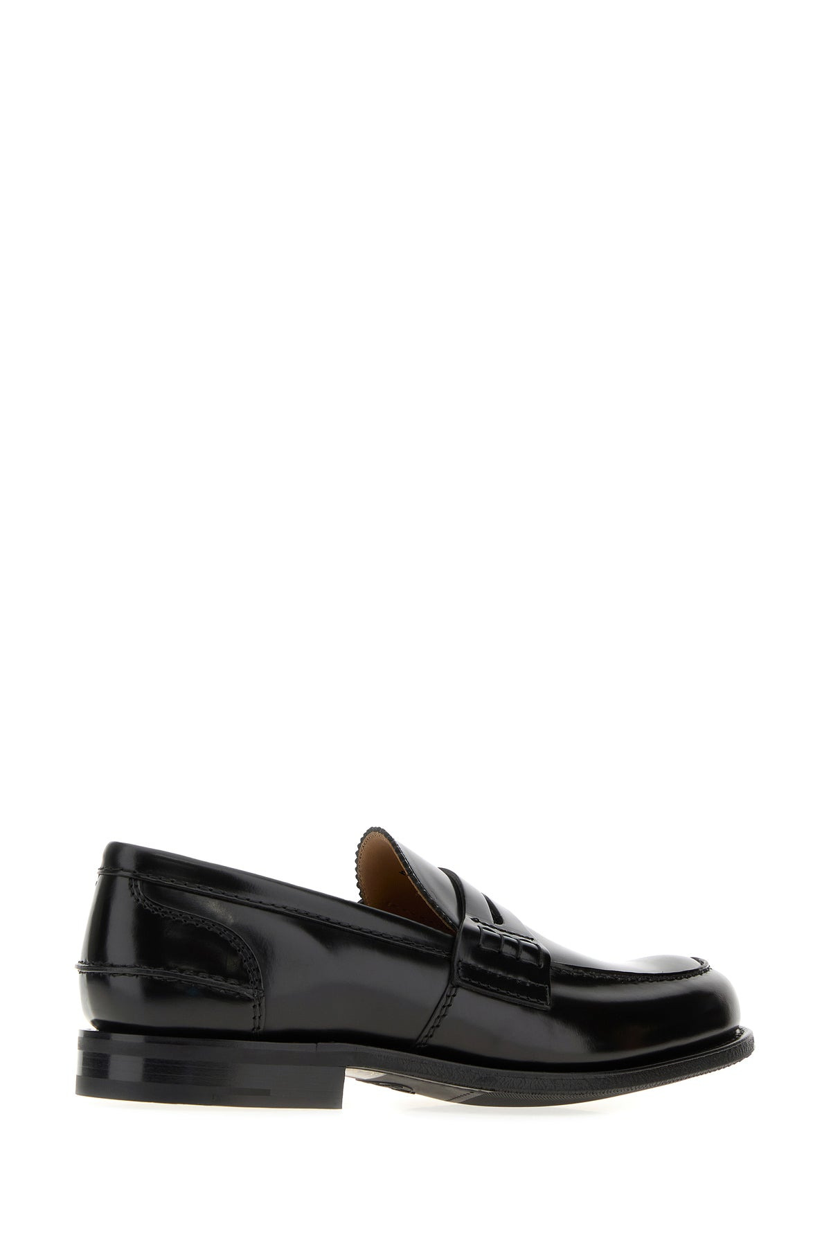 Black leather Pembrey loafers - 3