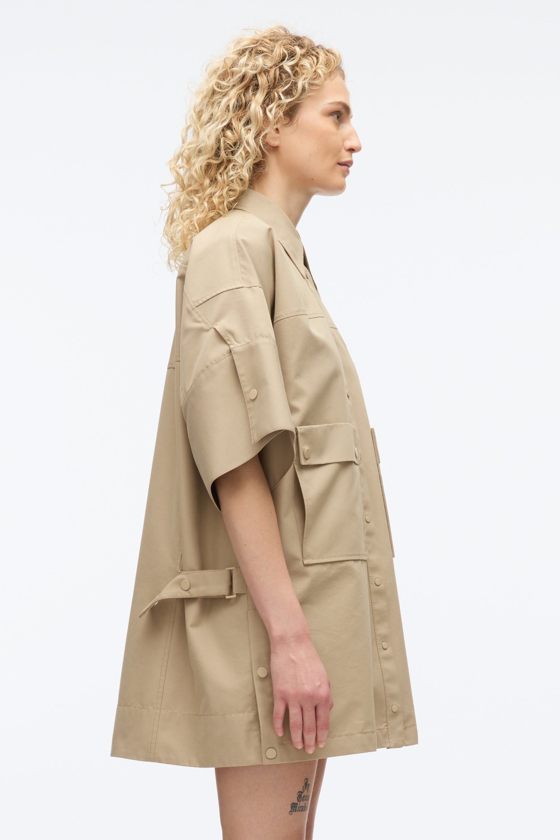 Cargo Mini Shirt Dress - 4