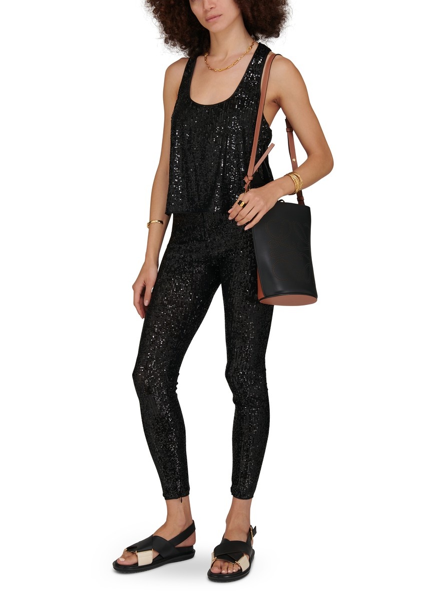 All Over Sequins Logoed Leggings - 6