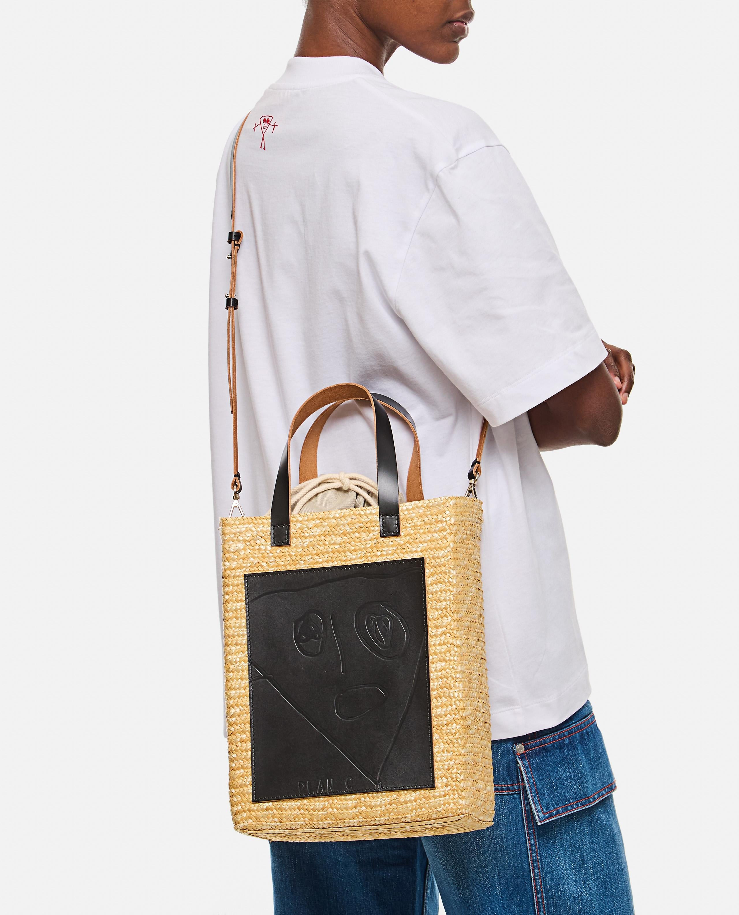 MEDIUM STRAW SHOPPING BAG - 2