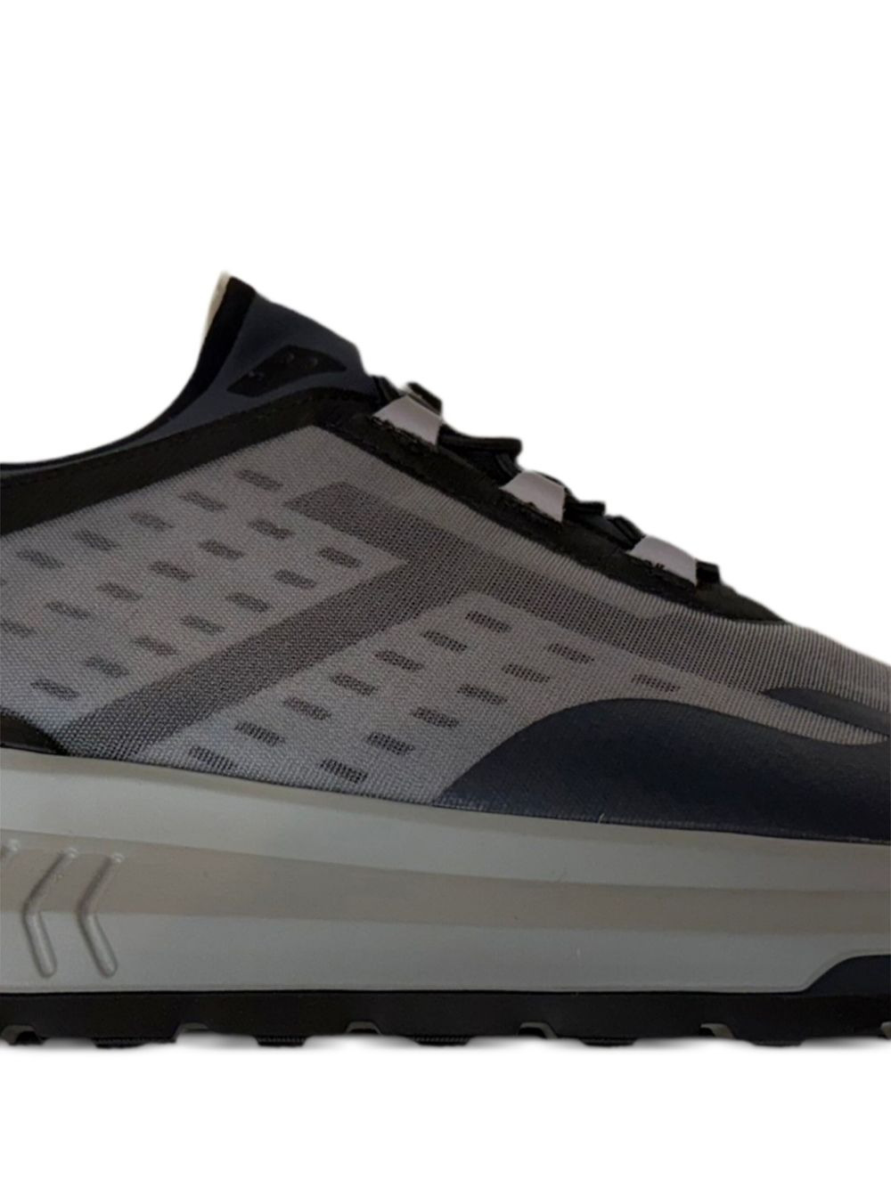 perforated panelled sneakers - 2