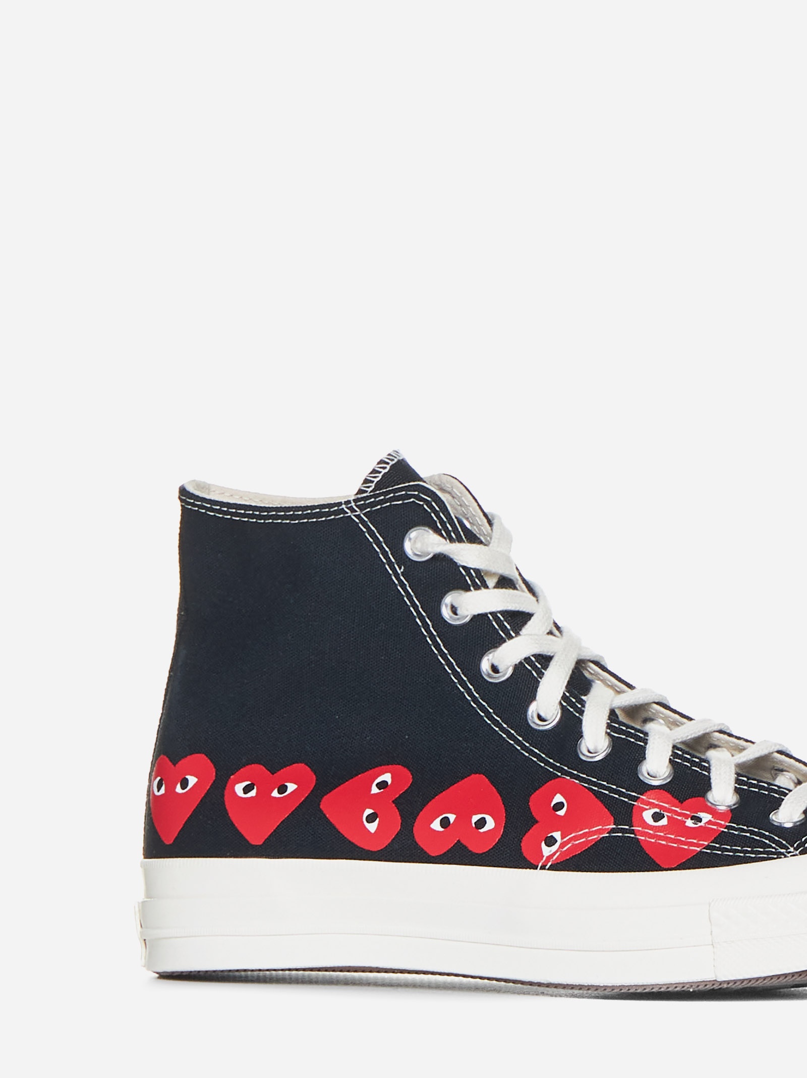 Multi heart high-top canvas sneakers - 4