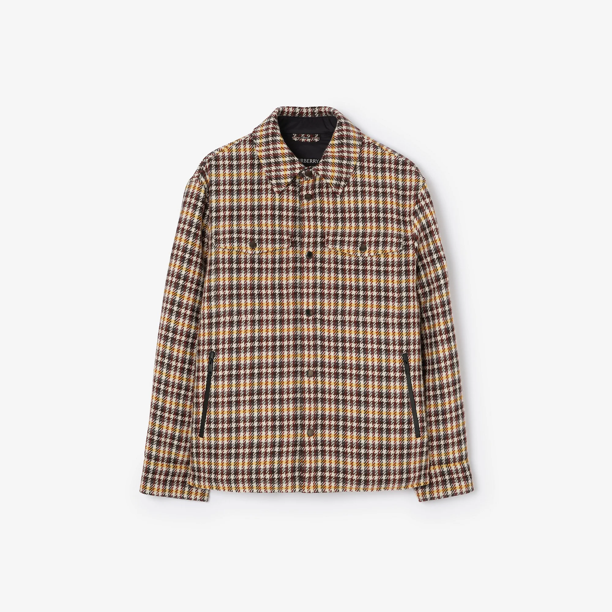 Check Wool Padded Overshirt - 1