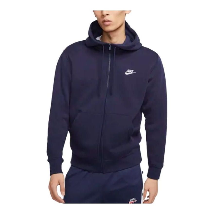 Nike Sportswear Club Fleece Full-Zip Hoodie 'Blue' BV2646-410 - 1