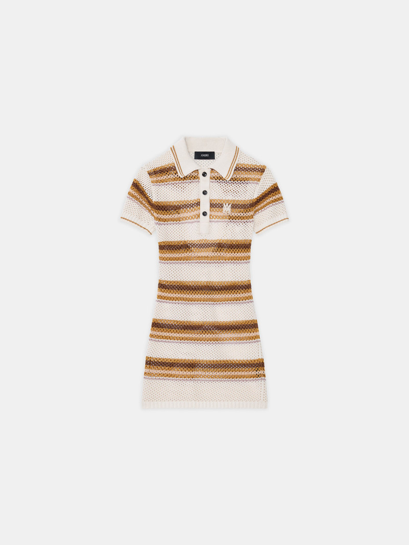 WOMEN'S MA STRIPE POLO MINI DRESS 1