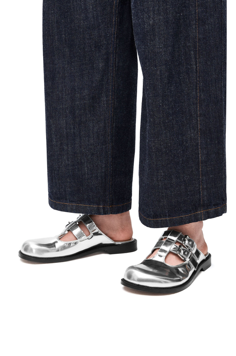 Loewe Campo Mary Jane mule in metallic calfskin outlook