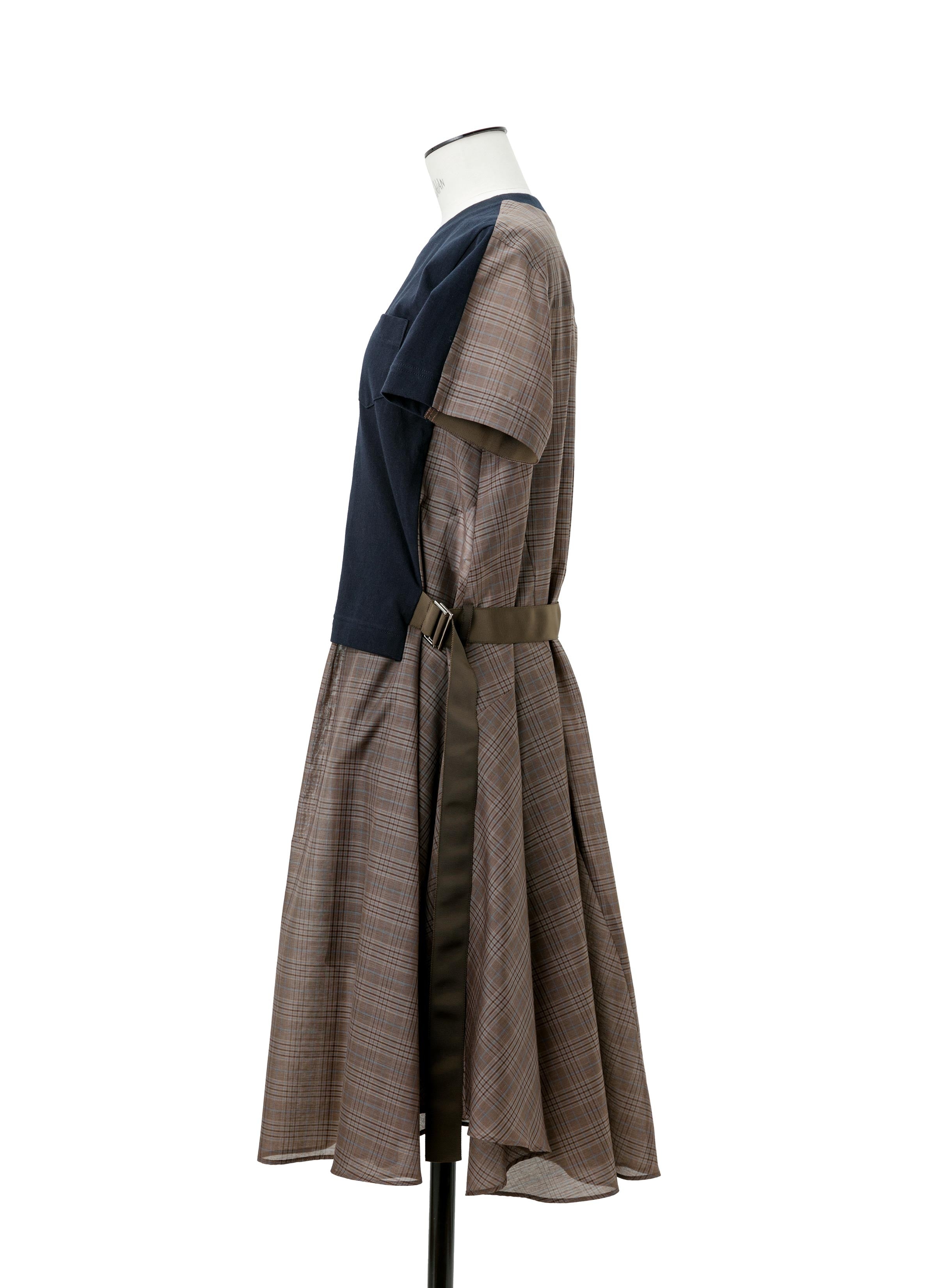 Spun Organza x Cotton Jersey Dress - 2