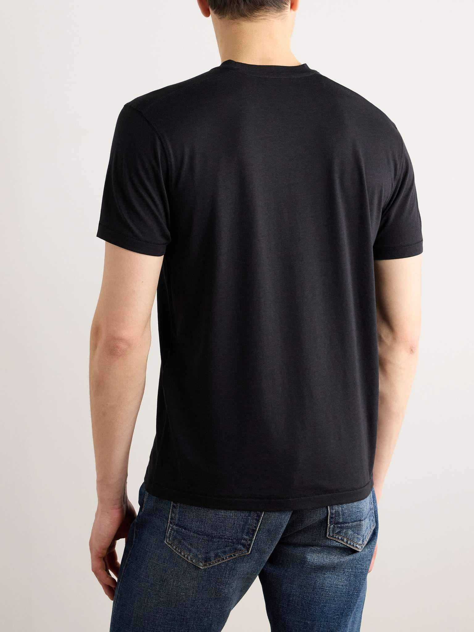 Slim-Fit Lyocell and Cotton-Blend T-Shirt - 4
