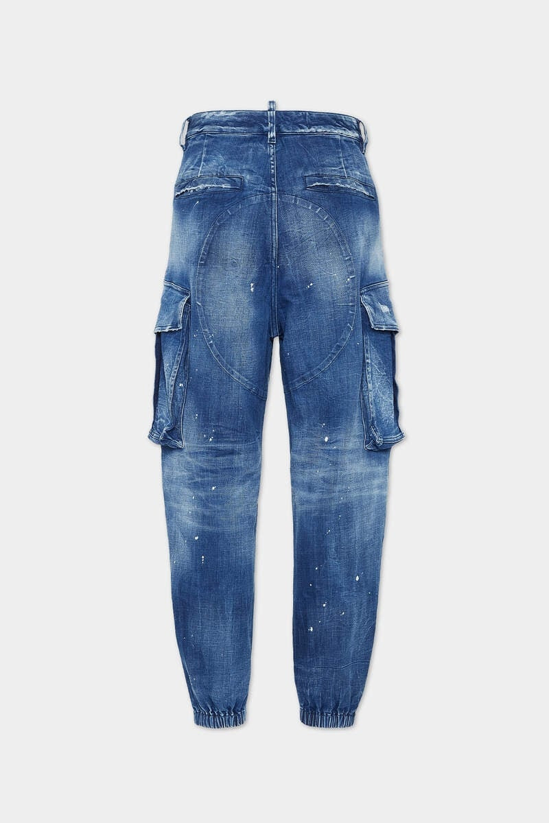 DSQUARED2 MEDIUM FILO BLU WASH ZIPPED CARGO PANT outlook