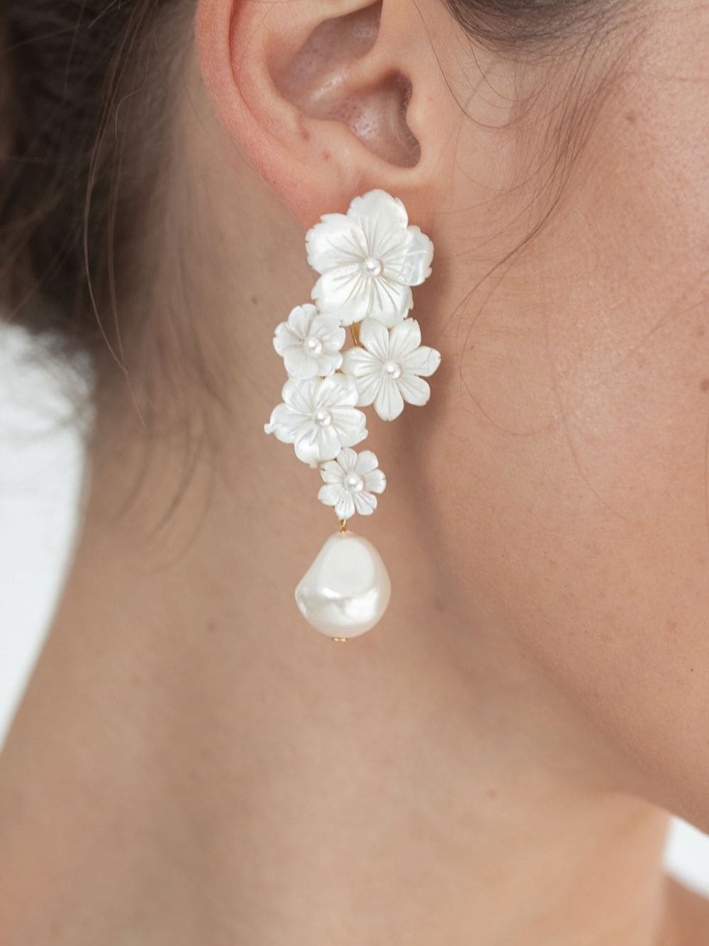 Makenzie floral drop earrings - 3