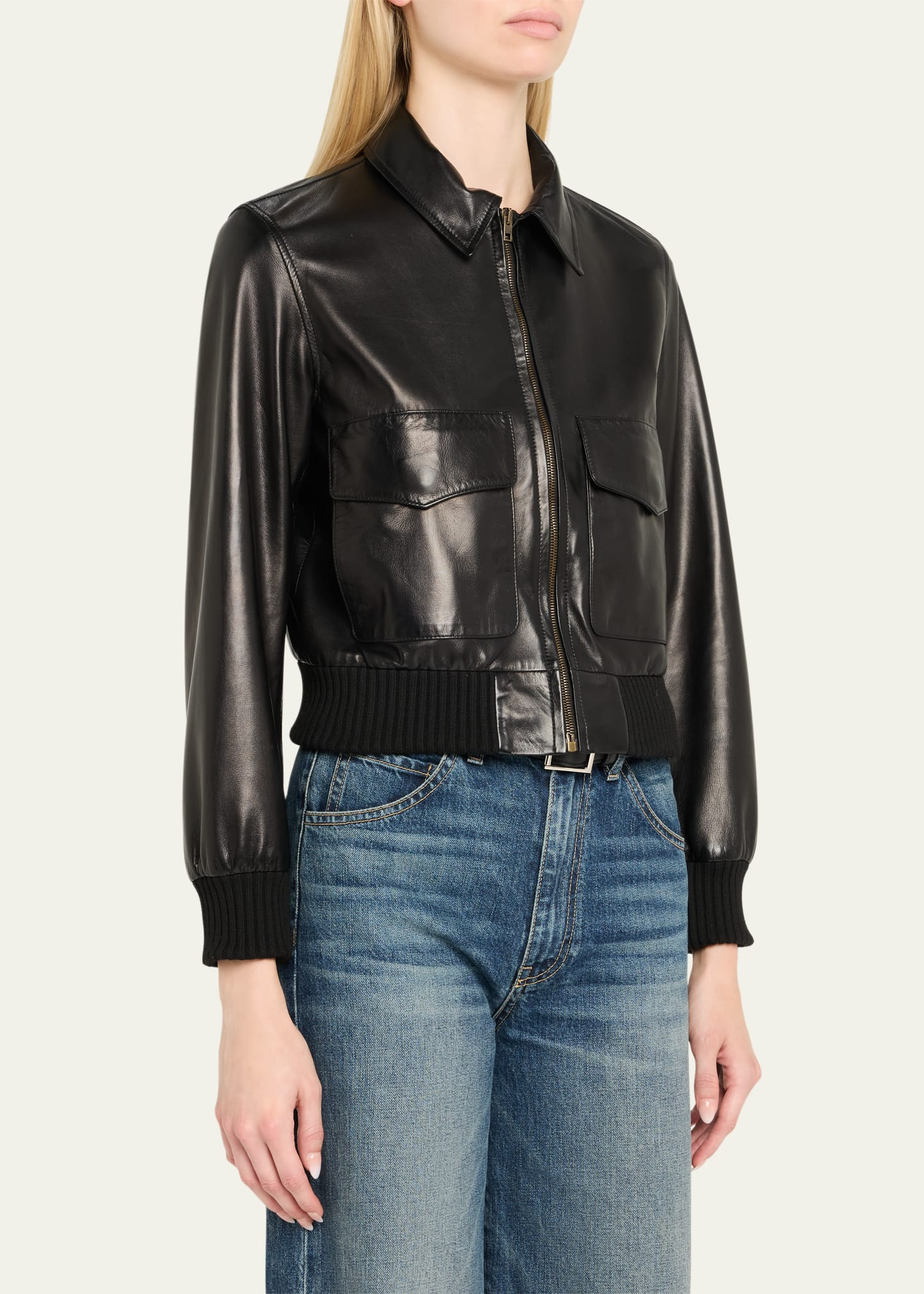 Redley Leather Bomber Jacket - 4