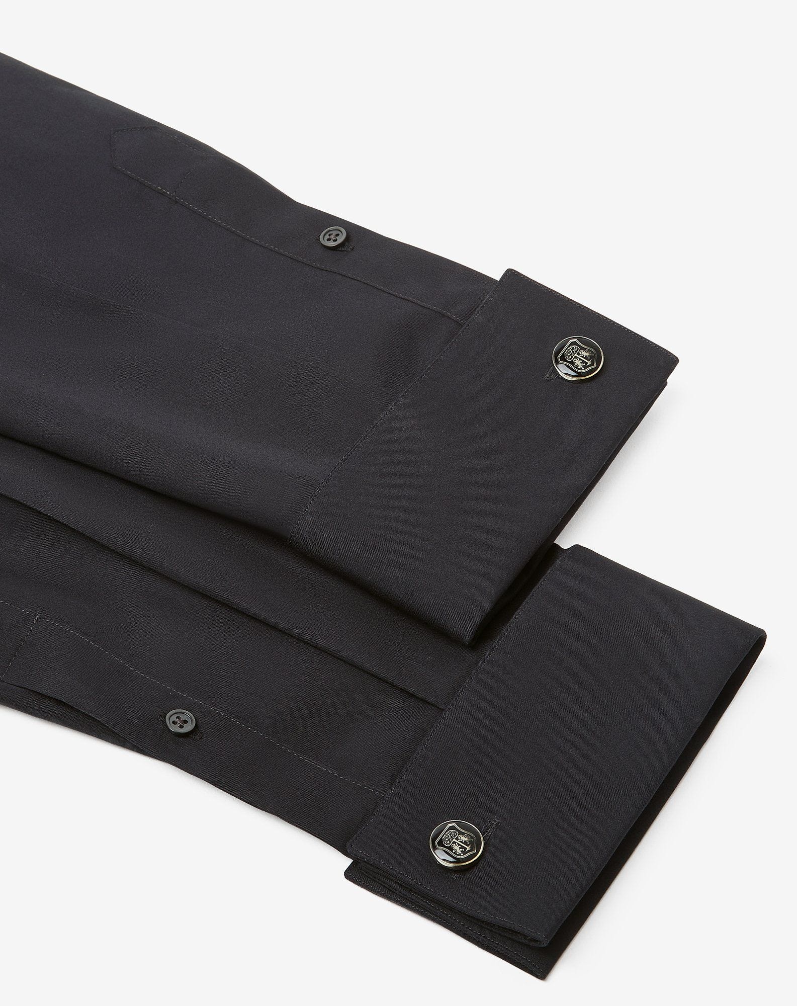 Black cotton poplin evening shirt - 5