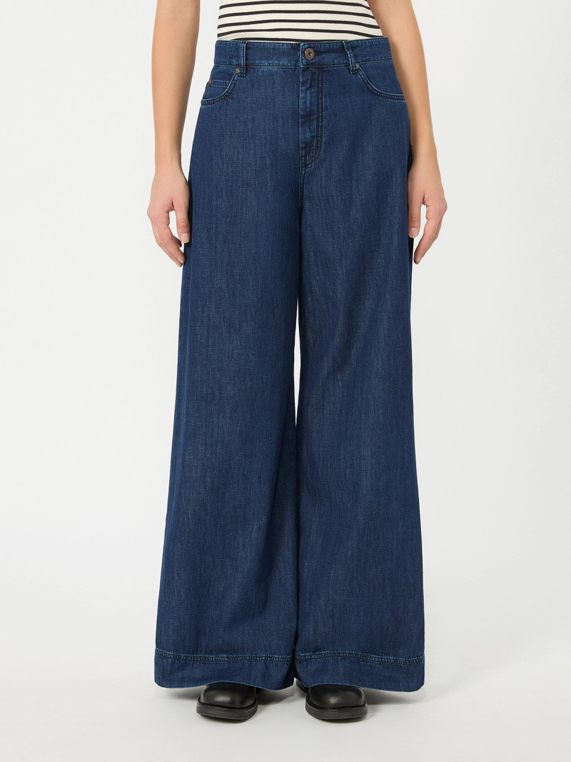 VEGA Cotton denim wide-leg jeans - NAVY 3