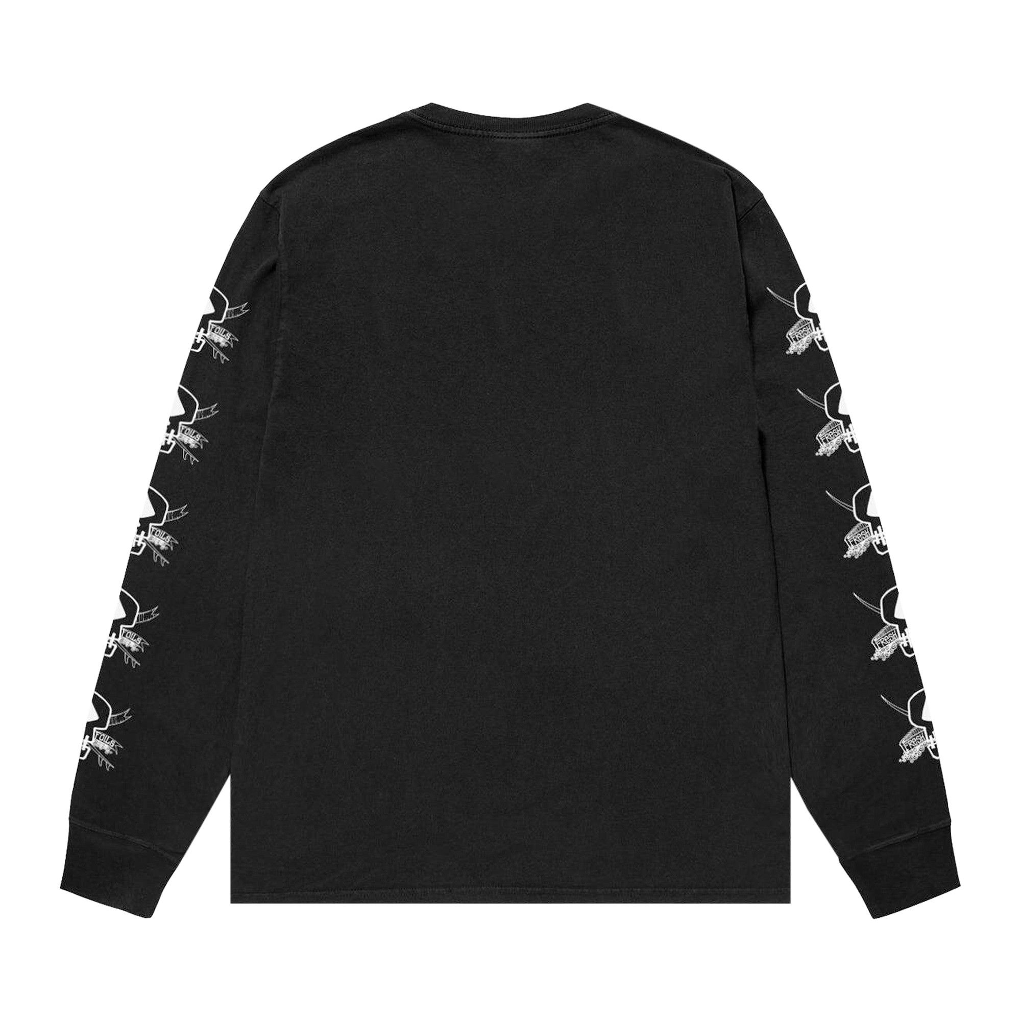 Stussy Pigment Dyed Foils Long-Sleeve Tee 'Black' - 2