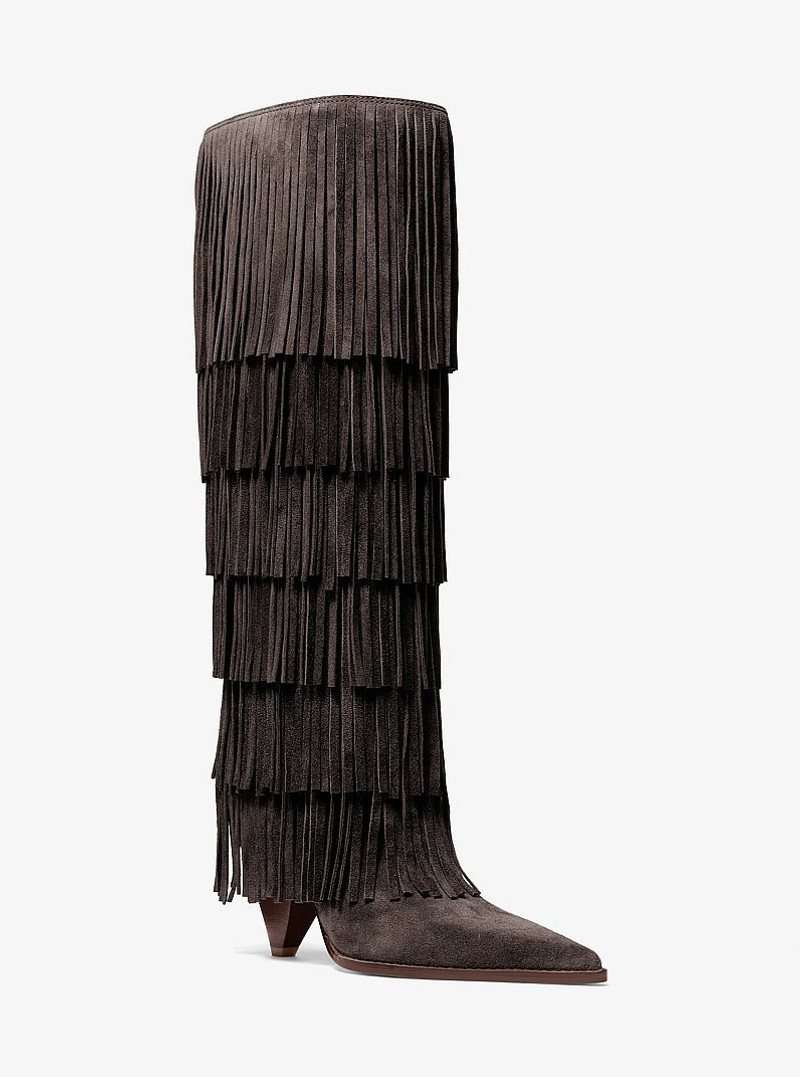 Jayla Fringed Suede Tall Boot 1