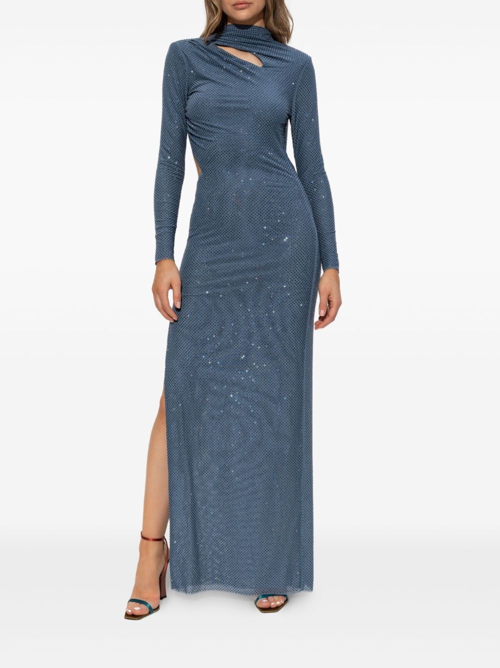 rhinestone-embellished dress - 3