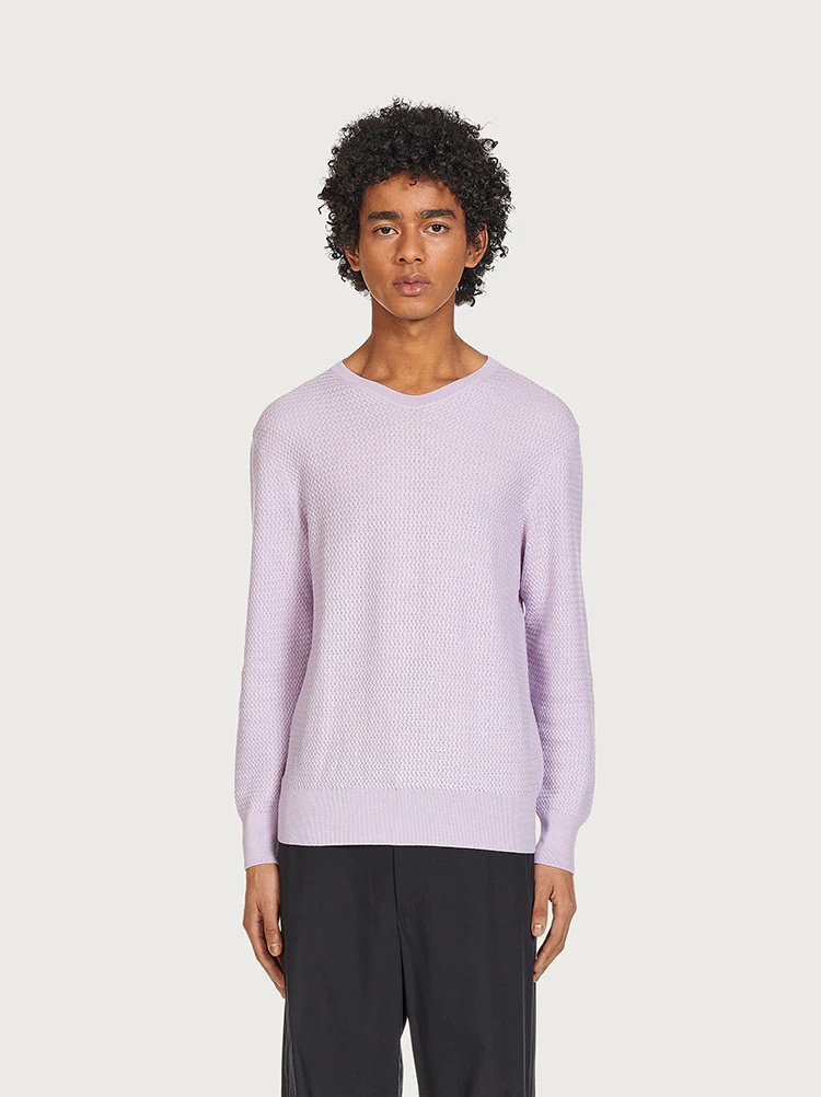KNITTED V-NECK SWEATER - 2