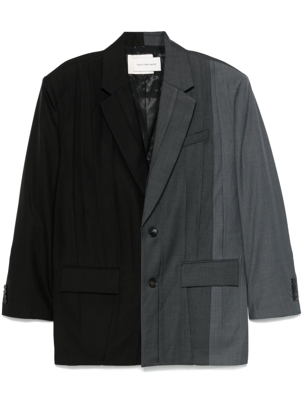 pleated blazer - 1