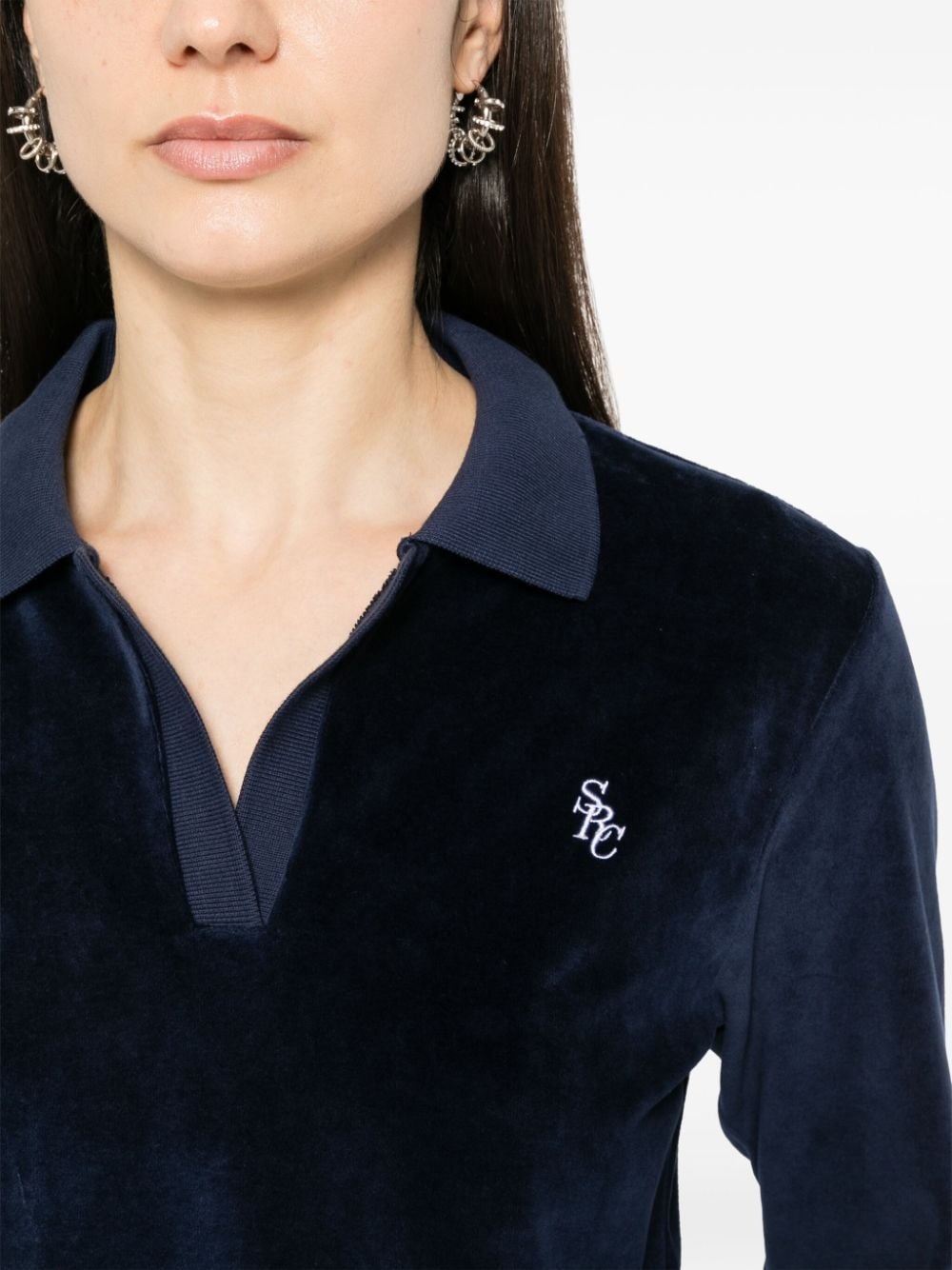 SRC velour polo top - 5