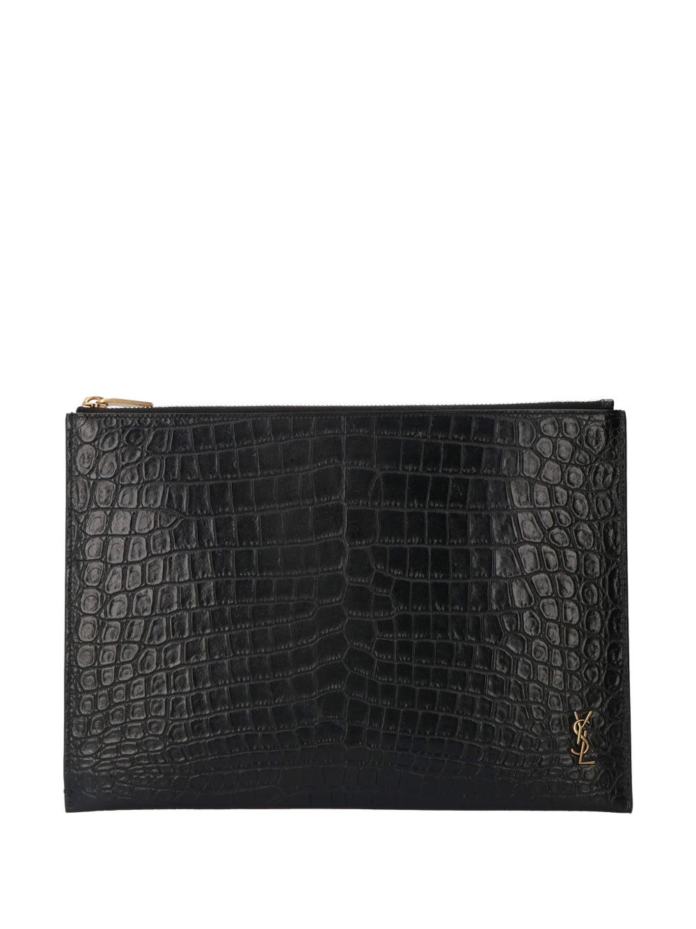 Monogram embossed pouch - 1