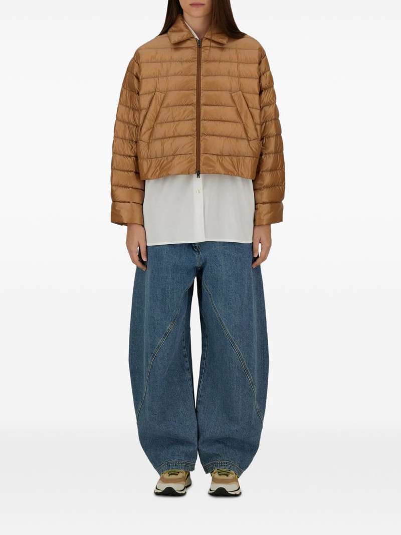 Herno collared quilted jacket outlook