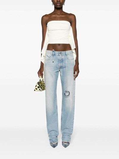 THE ATTICO embellished low-rise tapered jeans outlook