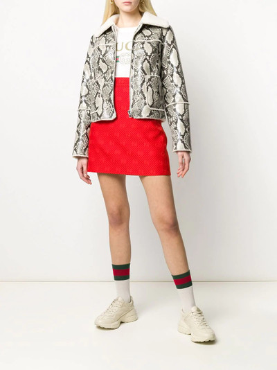 GUCCI diagonal GG A-line short skirt outlook