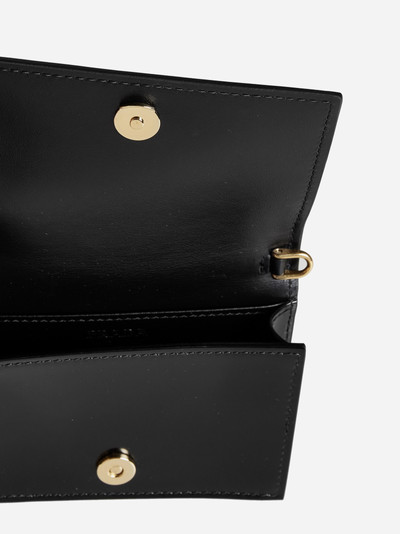 Prada Strap-detail floral leather card holder outlook