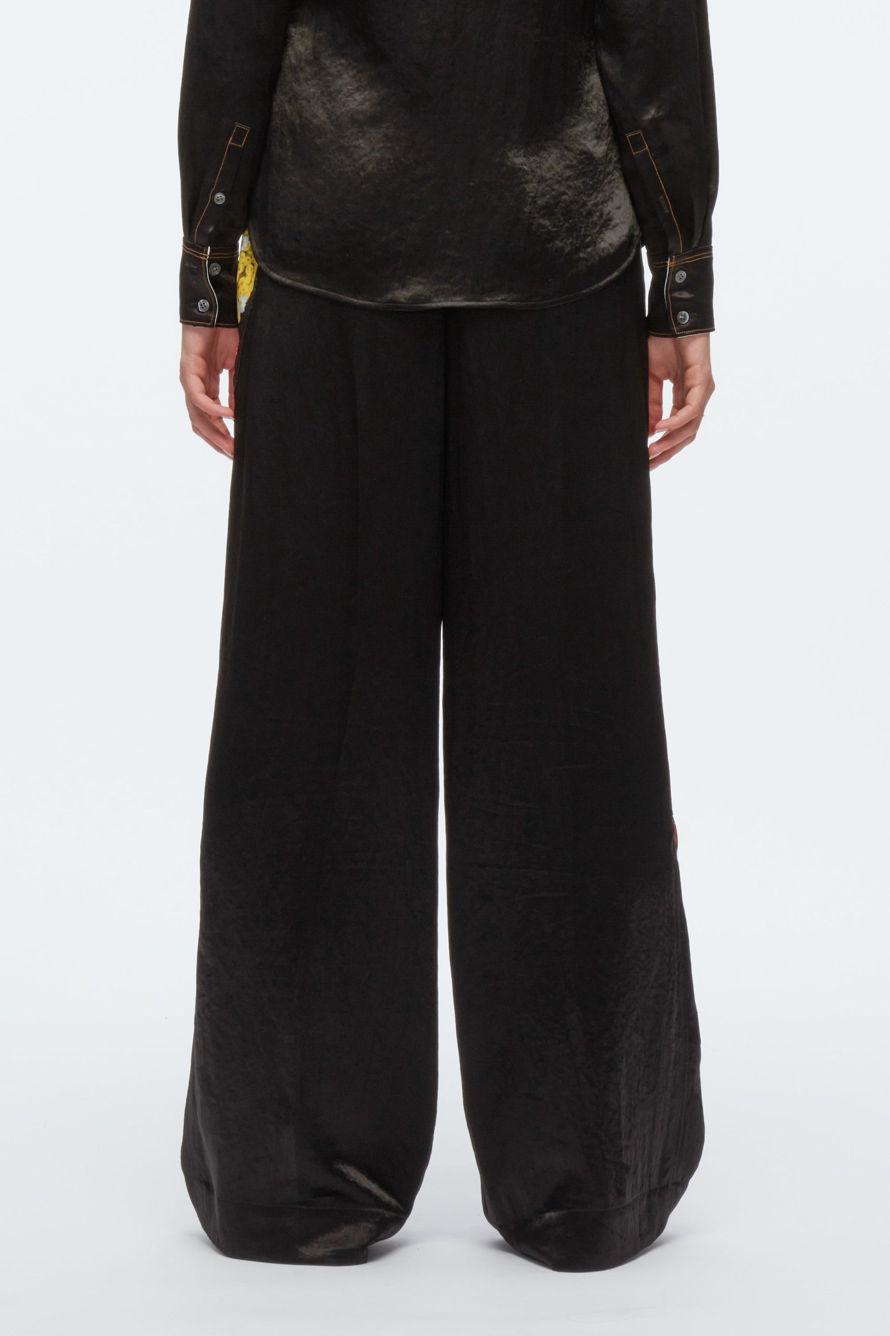 Floral Bouquet Appliqué Pajama Trousers - 3