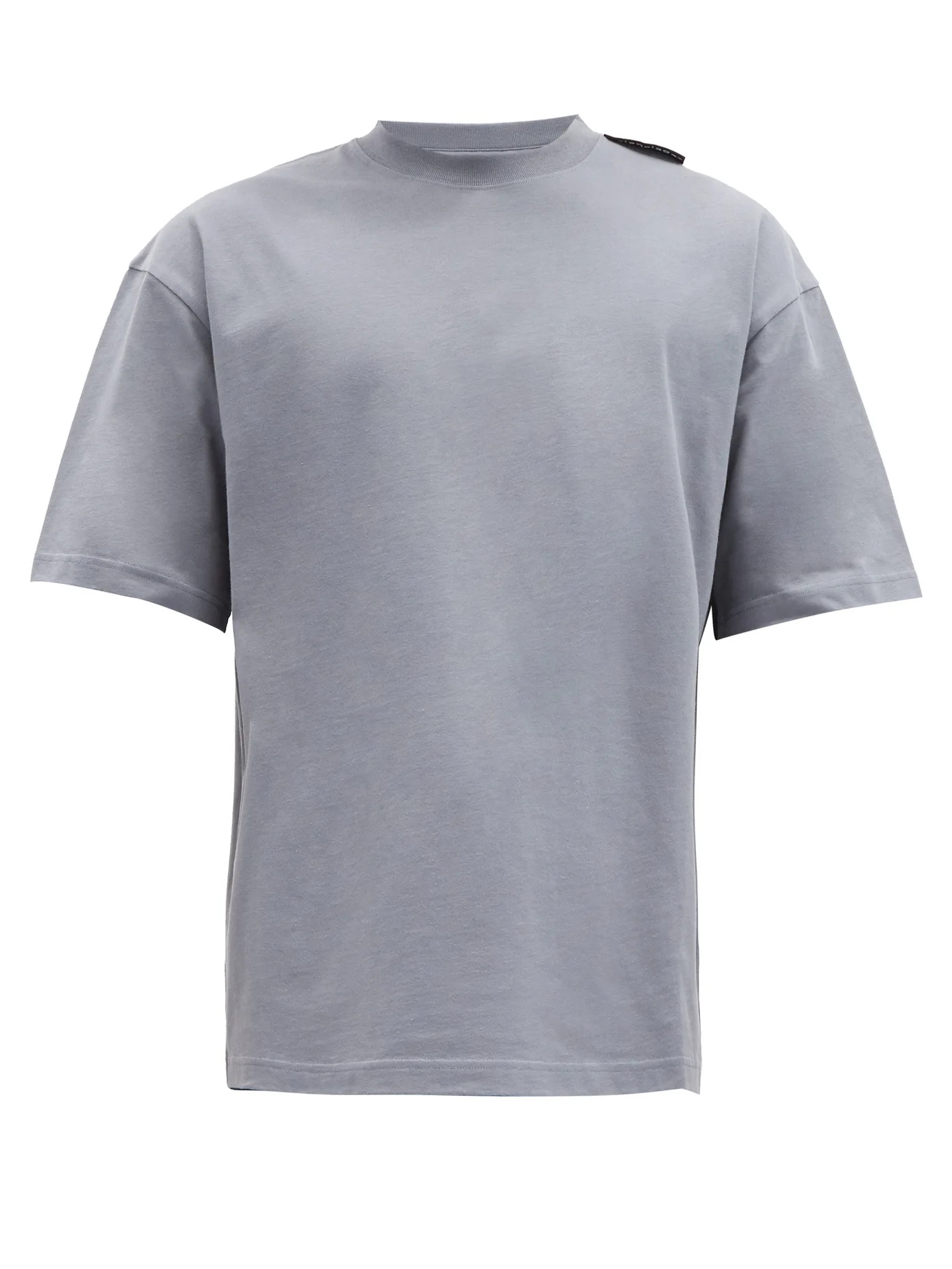 Logo-tab cotton-jersey T-shirt - 1